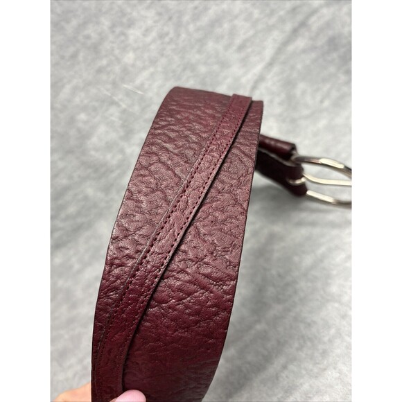 Gail Labelle Belt Vtg 80s Wide Burgundy Textured‎ Art to Wear Silver France Boho main image 16